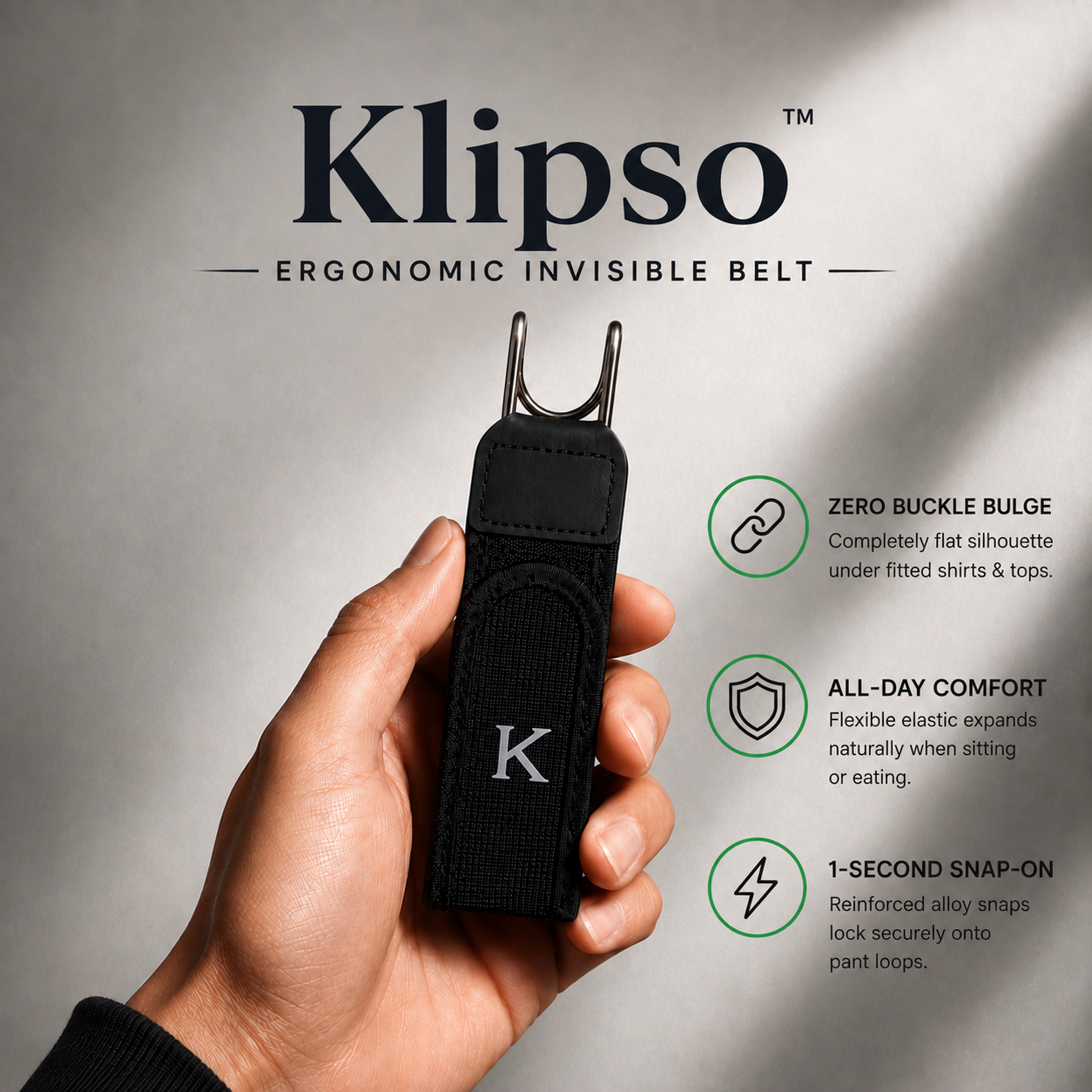 Klipso™ Ergonomic Buckle-Free Belt