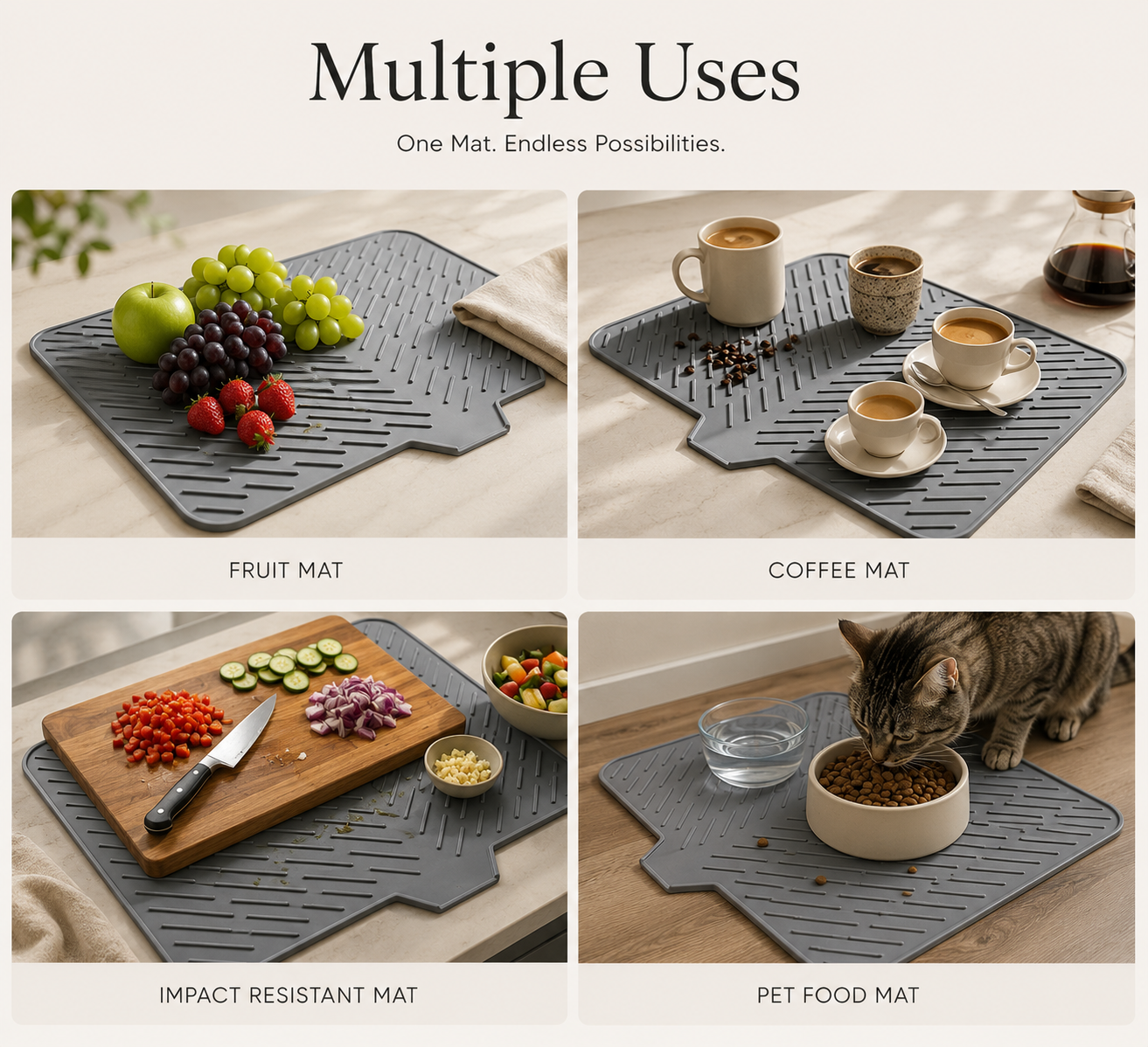Premium Silicone Kitchen Drying Mat